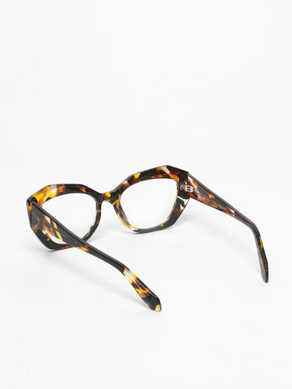 Countdown women's eyeglasses by Rewind Eyewear, colorful black and yellow acetate frame