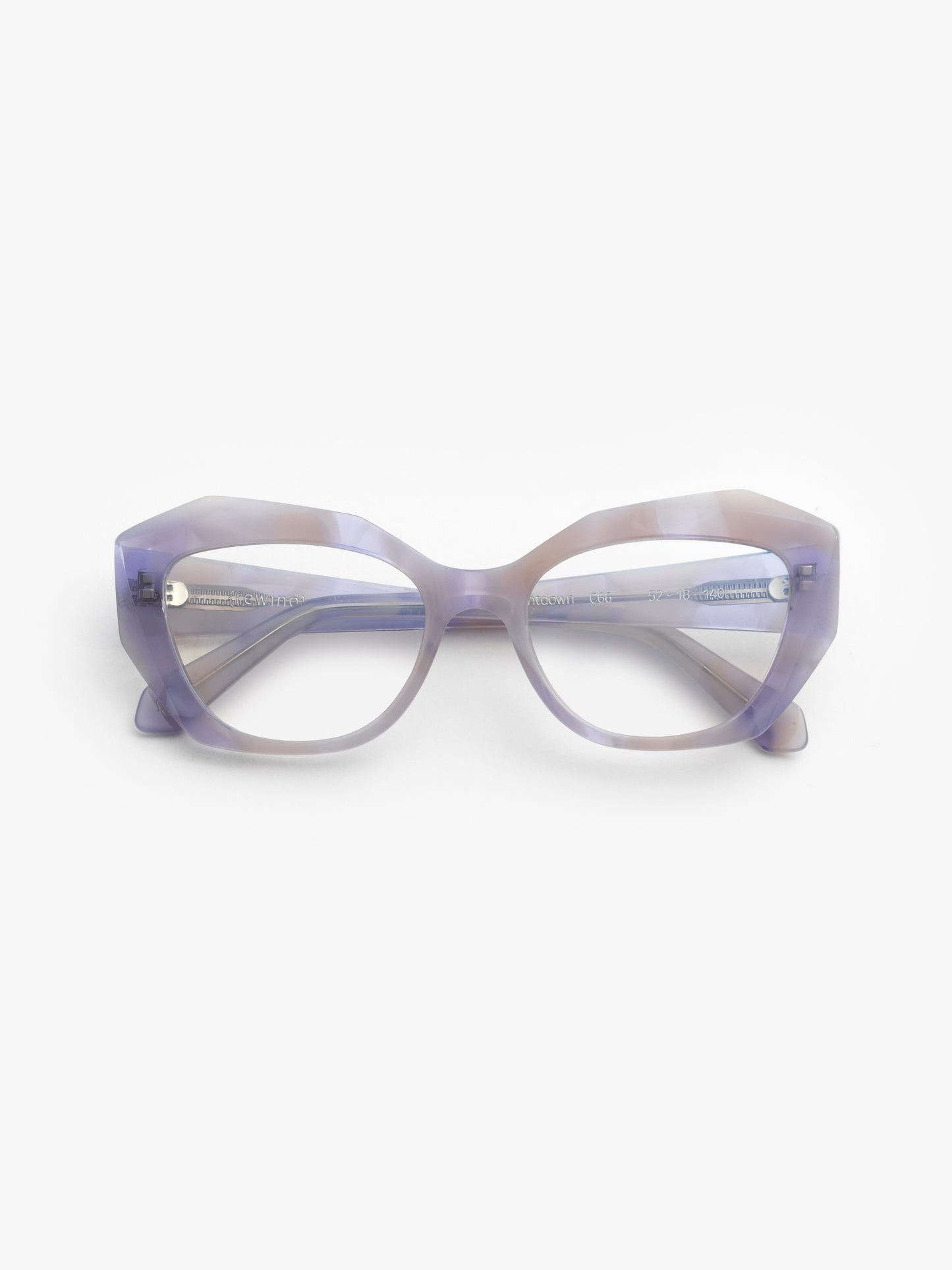 Countdown women's eyeglasses by Rewind Eyewear, gradient opal violet acetate frame