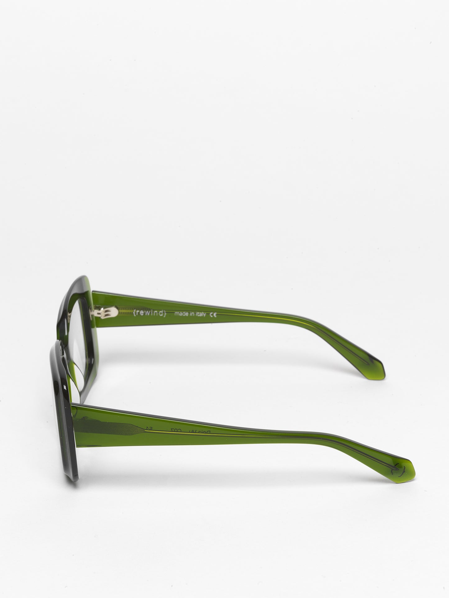 Deja-Vu unisex eyeglasses by Rewind Eyewear, green transparent acetate frame
