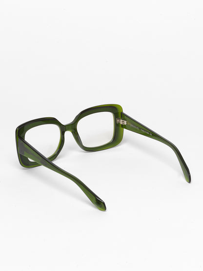 Deja-Vu unisex eyeglasses by Rewind Eyewear, green transparent acetate frame