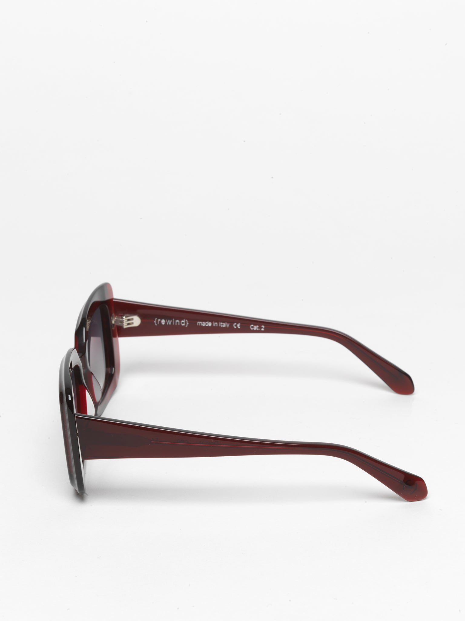 Deja-Vu unisex sunglasses by Rewind Eyewear,  dark red transparent acetate frame