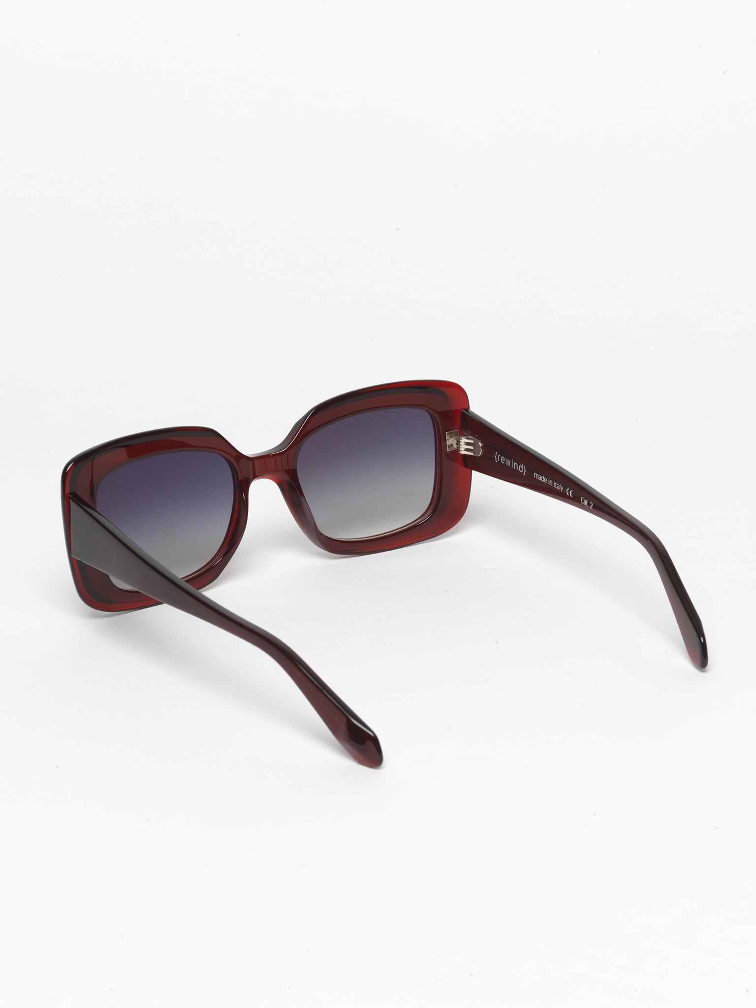 Deja-Vu unisex sunglasses by Rewind Eyewear,  dark red transparent acetate frame
