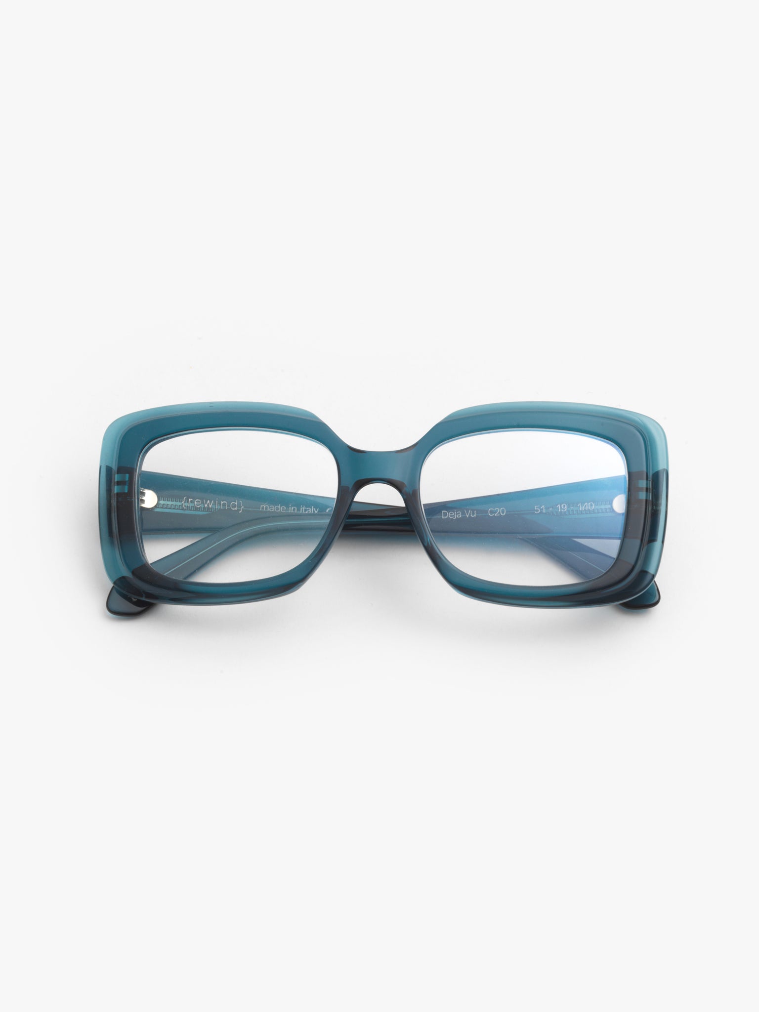 Deja-Vu unisex eyeglasses by Rewind Eyewear, navy blue transparent acetate frame