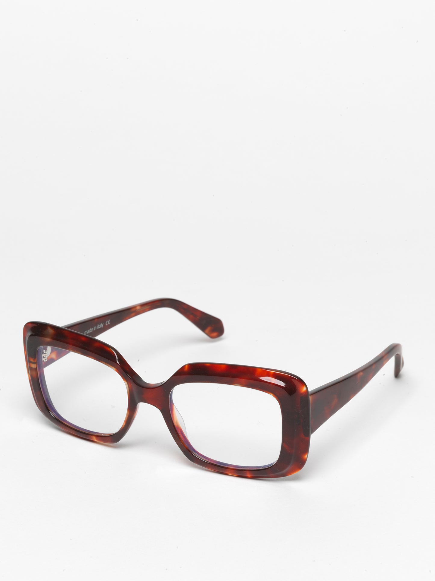 Deja-Vu unisex eyeglasses by Rewind Eyewear, red tortoise acetate frame