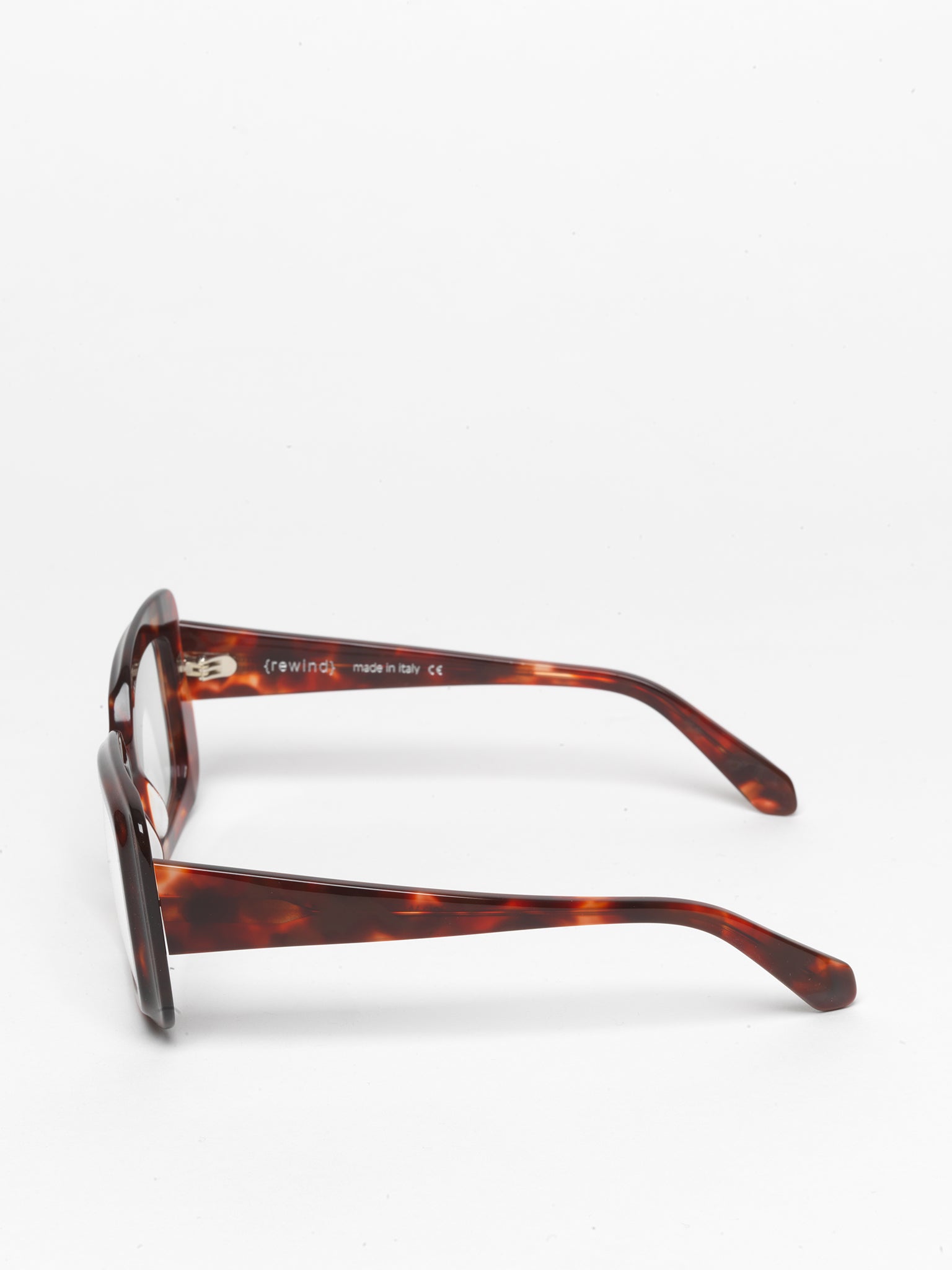 Deja-Vu unisex eyeglasses by Rewind Eyewear, red tortoise acetate frame
