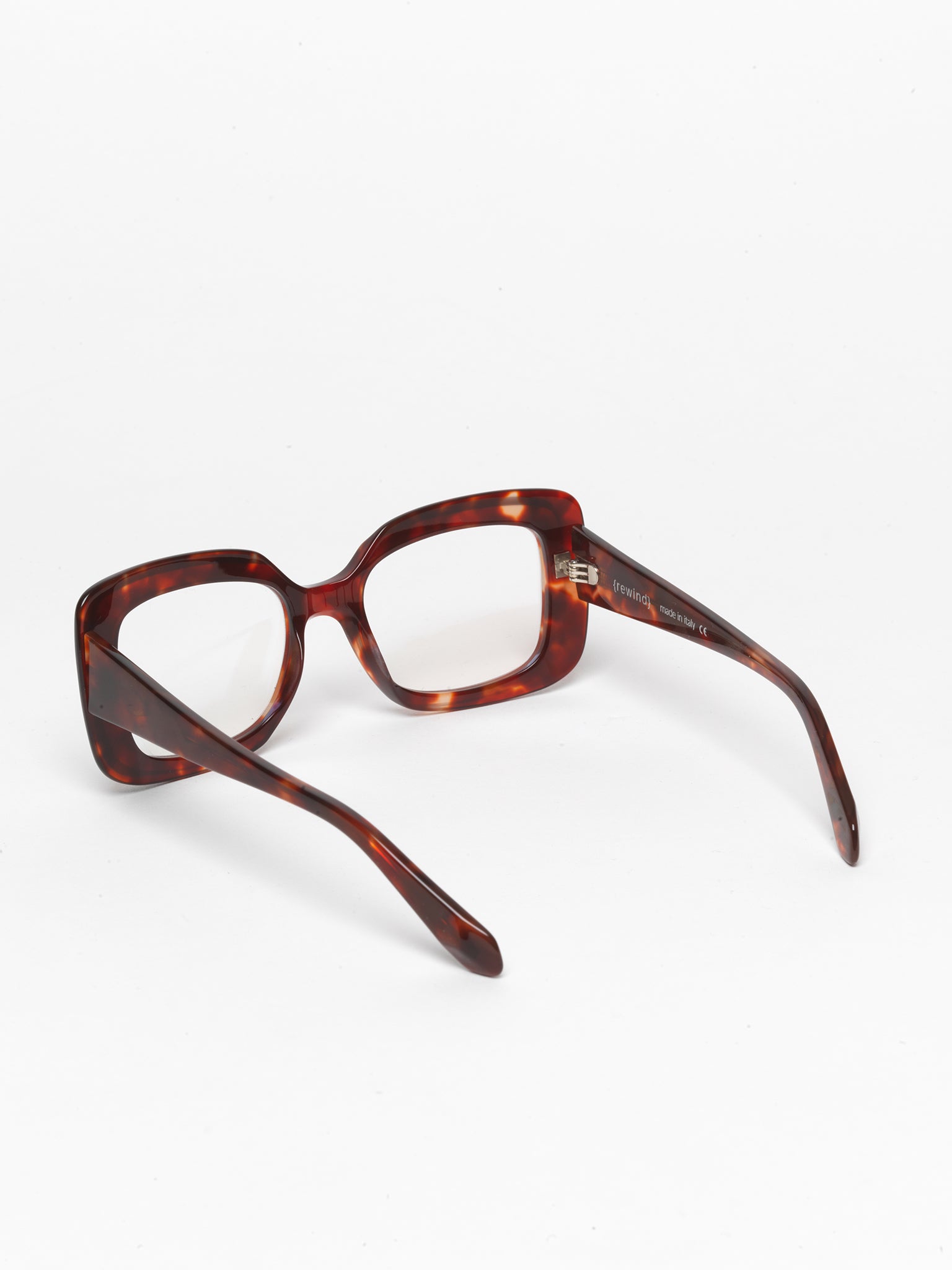 Deja-Vu unisex eyeglasses by Rewind Eyewear, red tortoise acetate frame