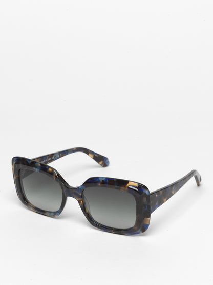 Deja-Vu unisex sunglasses by Rewind Eyewear,  dark black and blue tortoise acetate frame