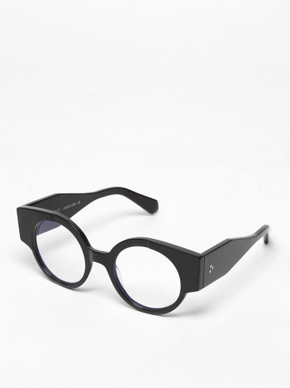Double Life unisex eyeglasses by Rewind Eyewear, black acetate frame