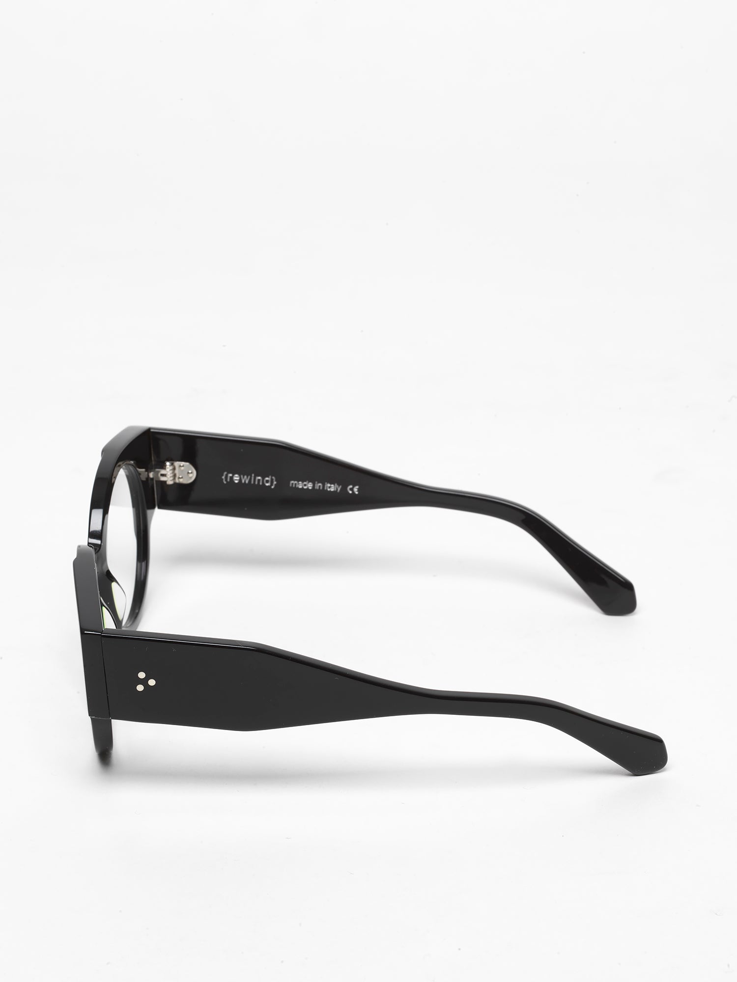 Double Life unisex eyeglasses by Rewind Eyewear, black acetate frame