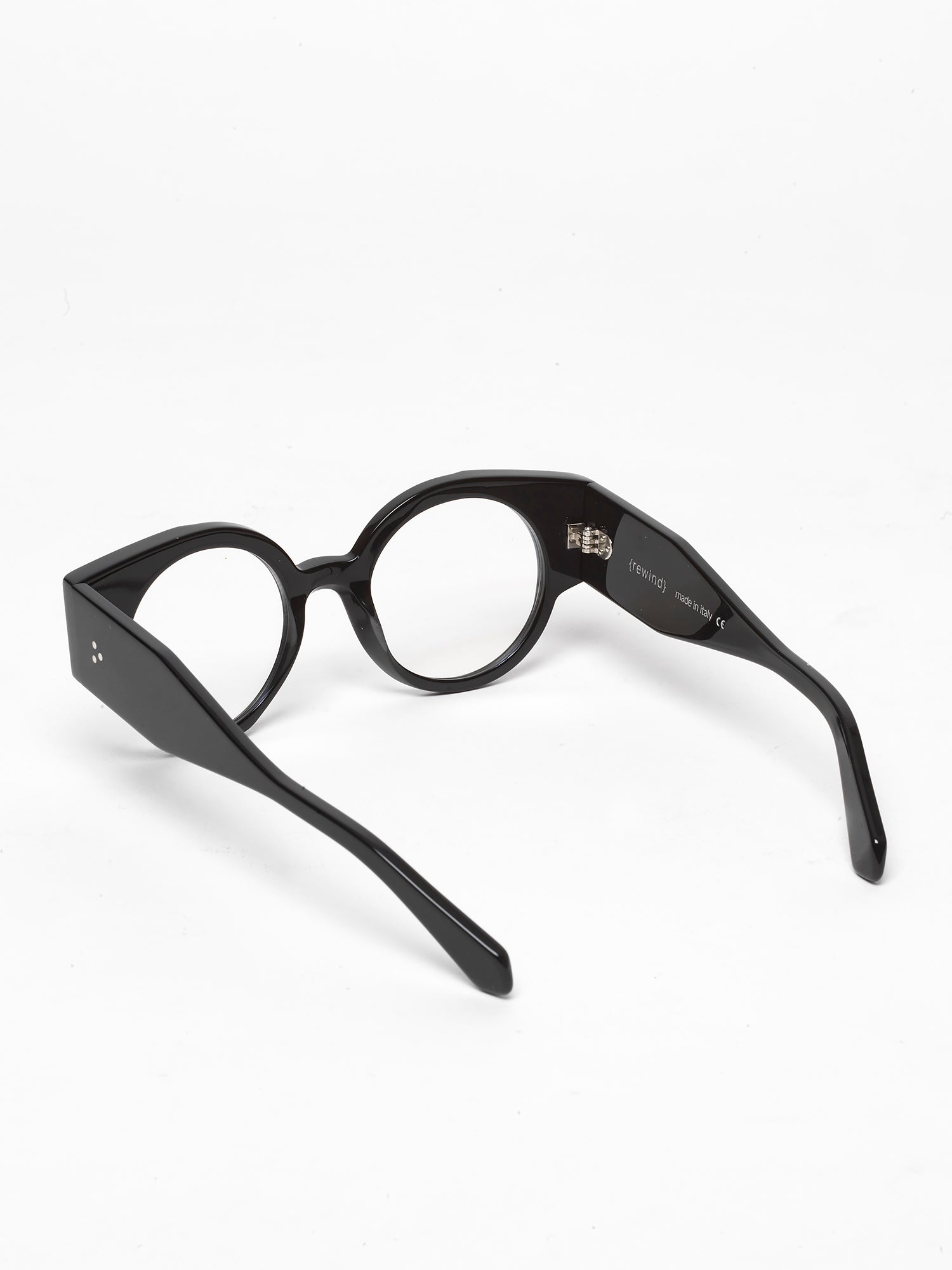 Double Life unisex eyeglasses by Rewind Eyewear, black acetate frame