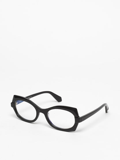 Flashback women's eyeglasses by Rewind Eyewear, black acetate frame