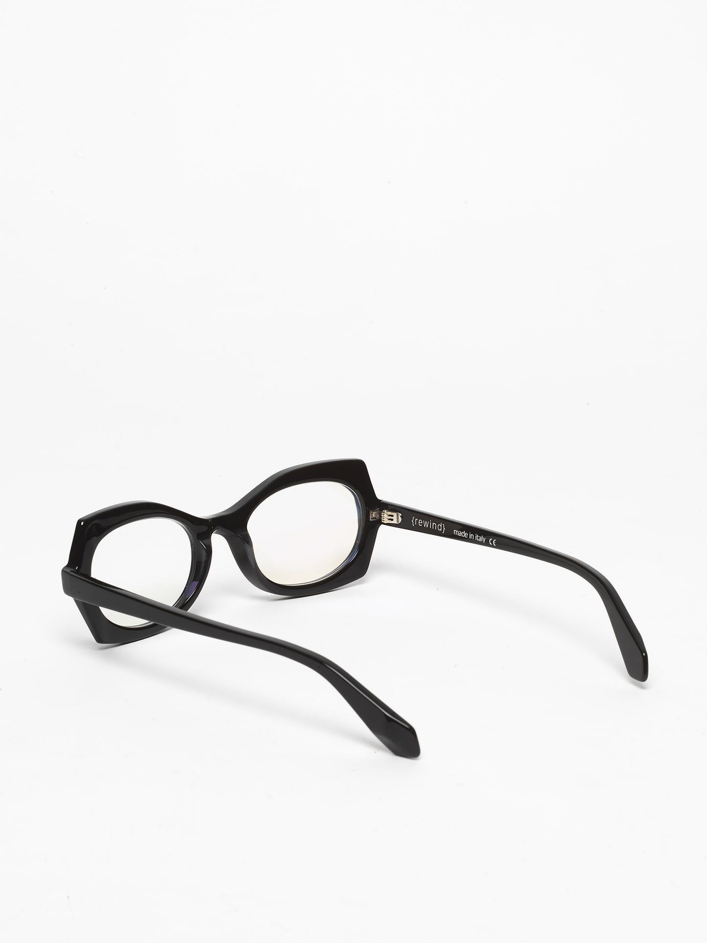 Flashback women's eyeglasses by Rewind Eyewear, black acetate frame
