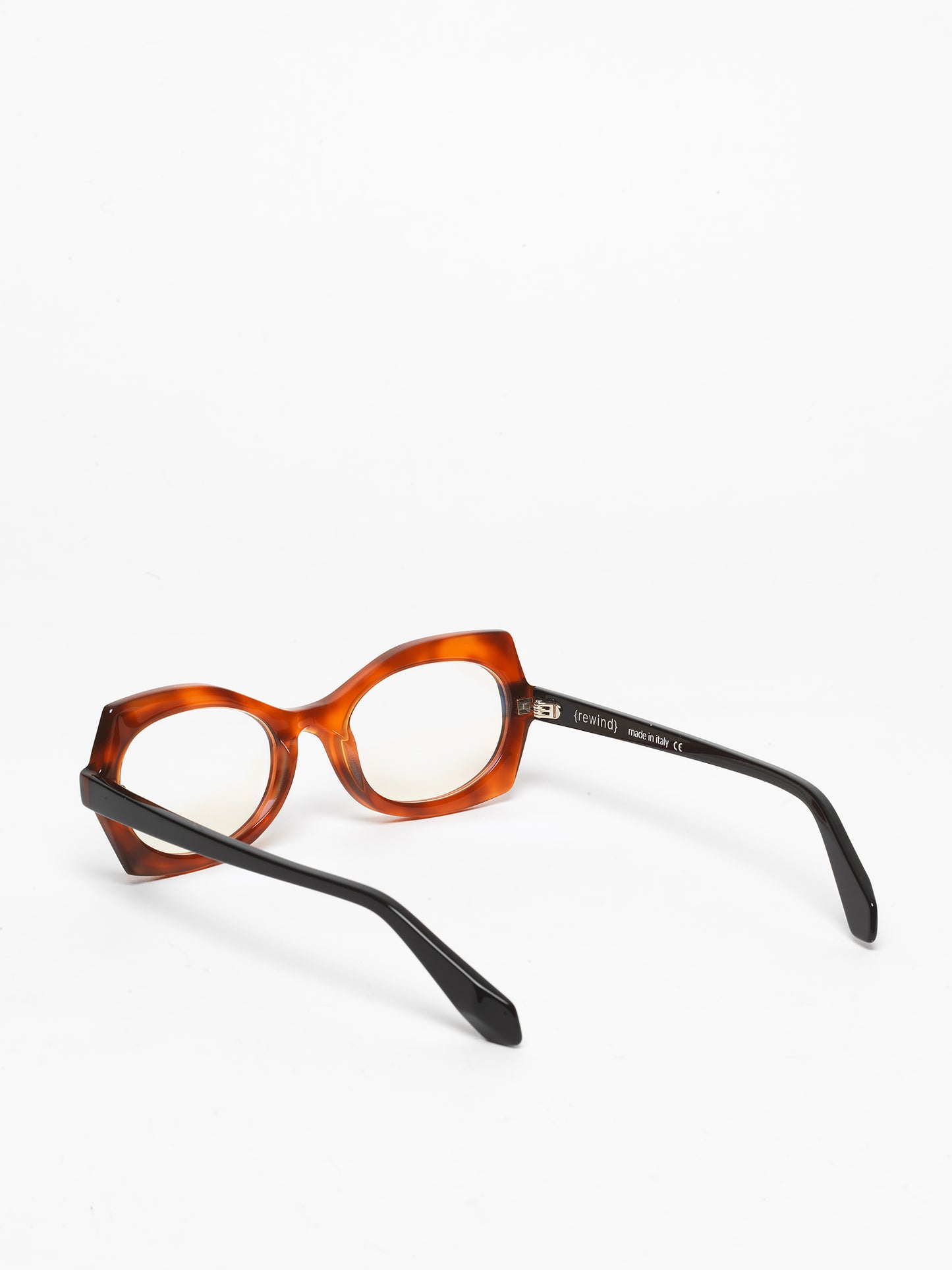 Flashback women's eyeglasses by Rewind Eyewear, tortoise with black top acetate frame