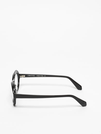 Gravity women's eyeglasses by Rewind Eyewear, black acetate frame
