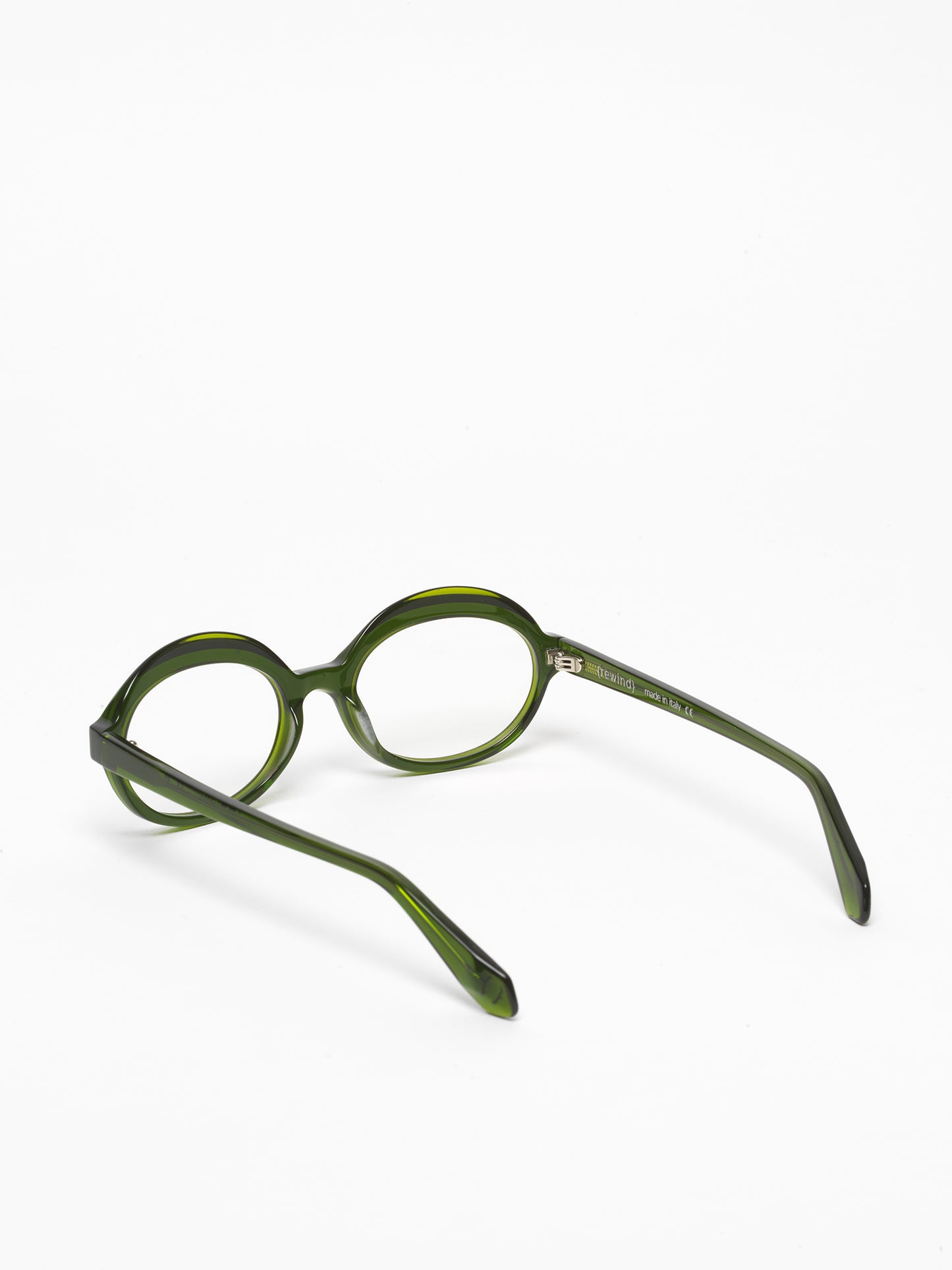 Gravity women's eyeglasses by Rewind Eyewear, green transparent acetate frame
