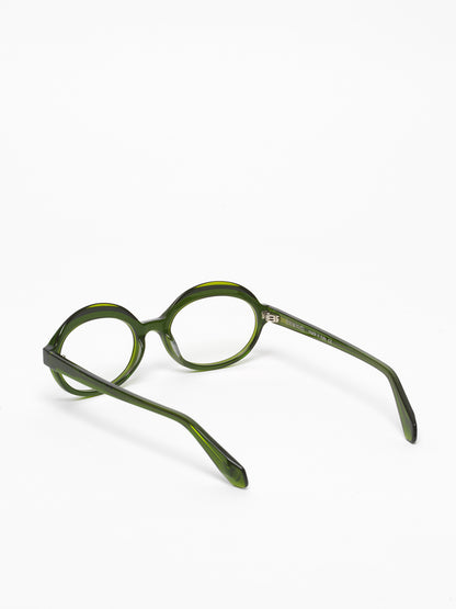 Gravity women's eyeglasses by Rewind Eyewear, green transparent acetate frame