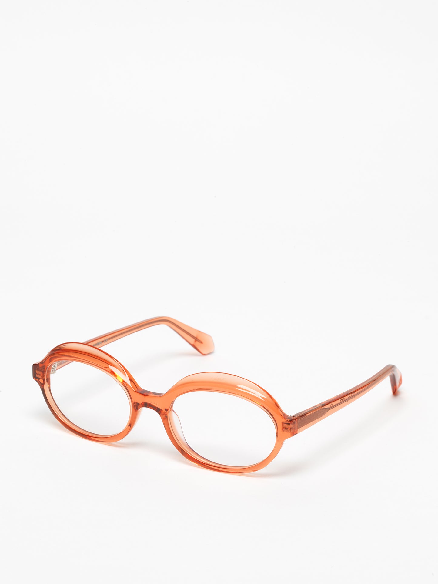 Gravity women's eyeglasses by Rewind Eyewear, orange transparent acetate frame