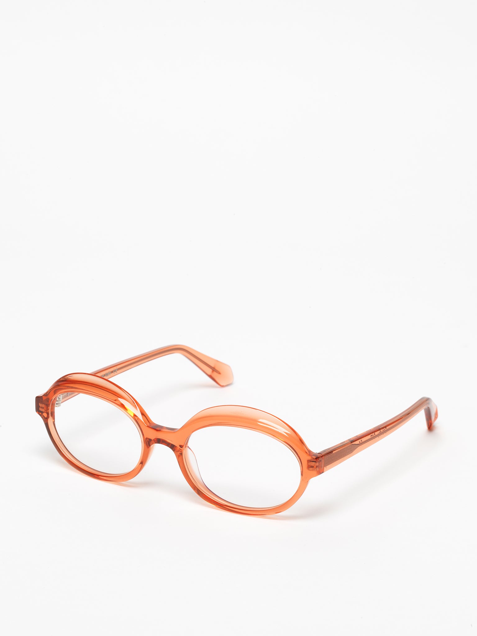 Gravity women's eyeglasses by Rewind Eyewear, orange transparent acetate frame