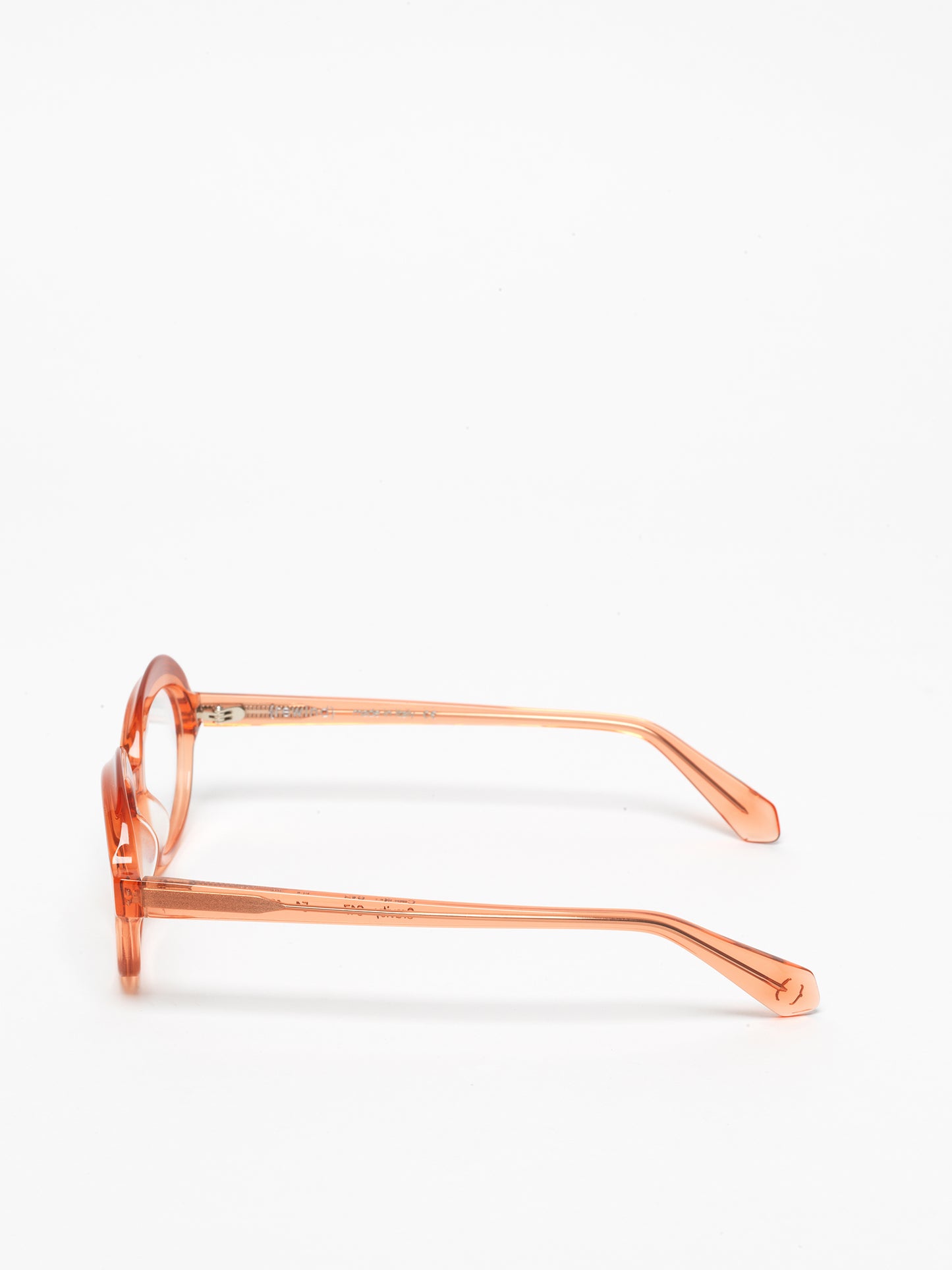 Gravity women's eyeglasses by Rewind Eyewear, orange transparent acetate frame