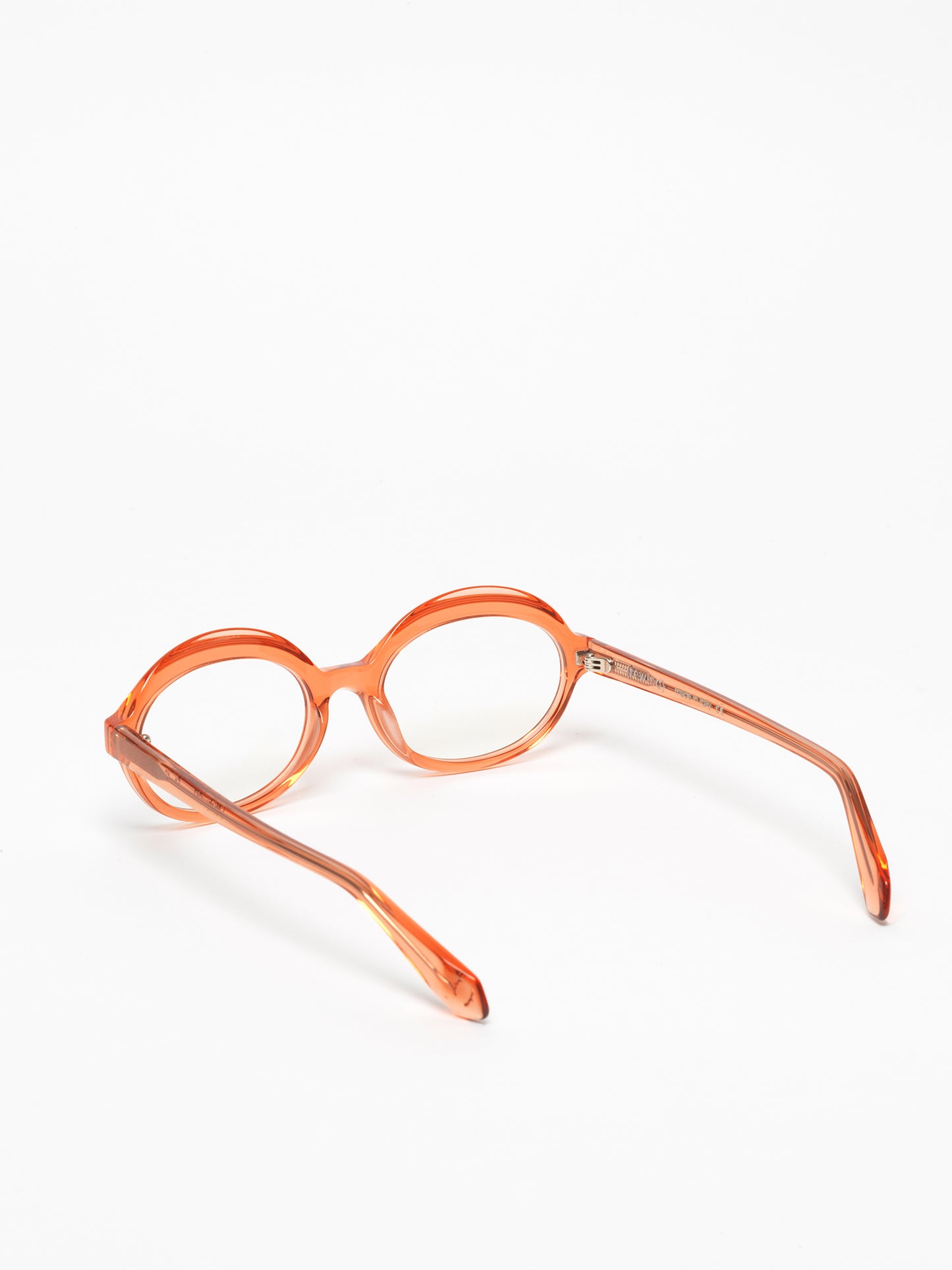 Gravity women's eyeglasses by Rewind Eyewear, orange transparent acetate frame