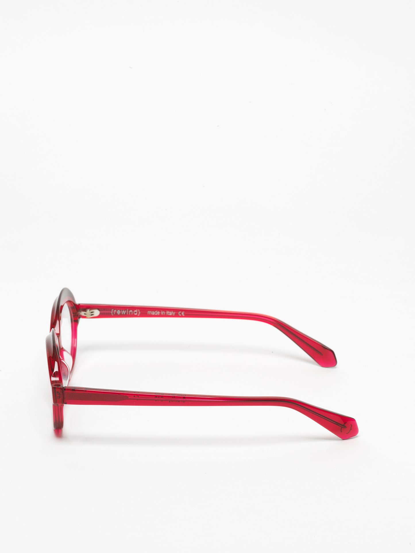 Gravity women's eyeglasses by Rewind Eyewear, cherry red transparent acetate frame
