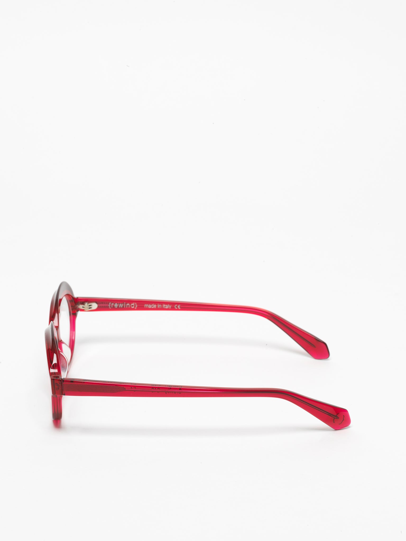 Gravity women's eyeglasses by Rewind Eyewear, cherry red transparent acetate frame