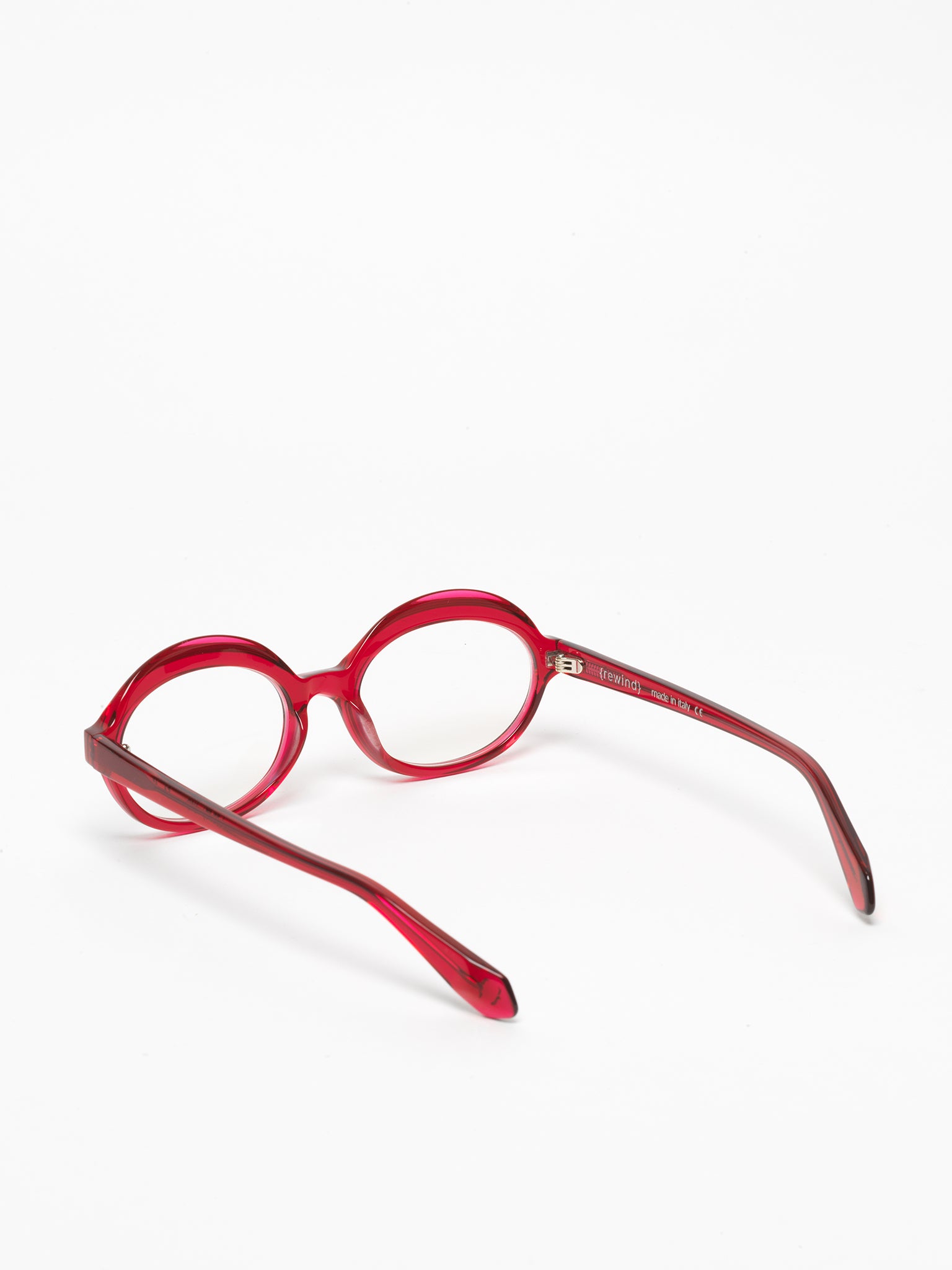 Gravity women's eyeglasses by Rewind Eyewear, cherry red transparent acetate frame