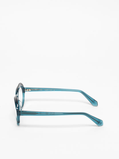 Gravity women's eyeglasses by Rewind Eyewear, navy blue transparent acetate frame