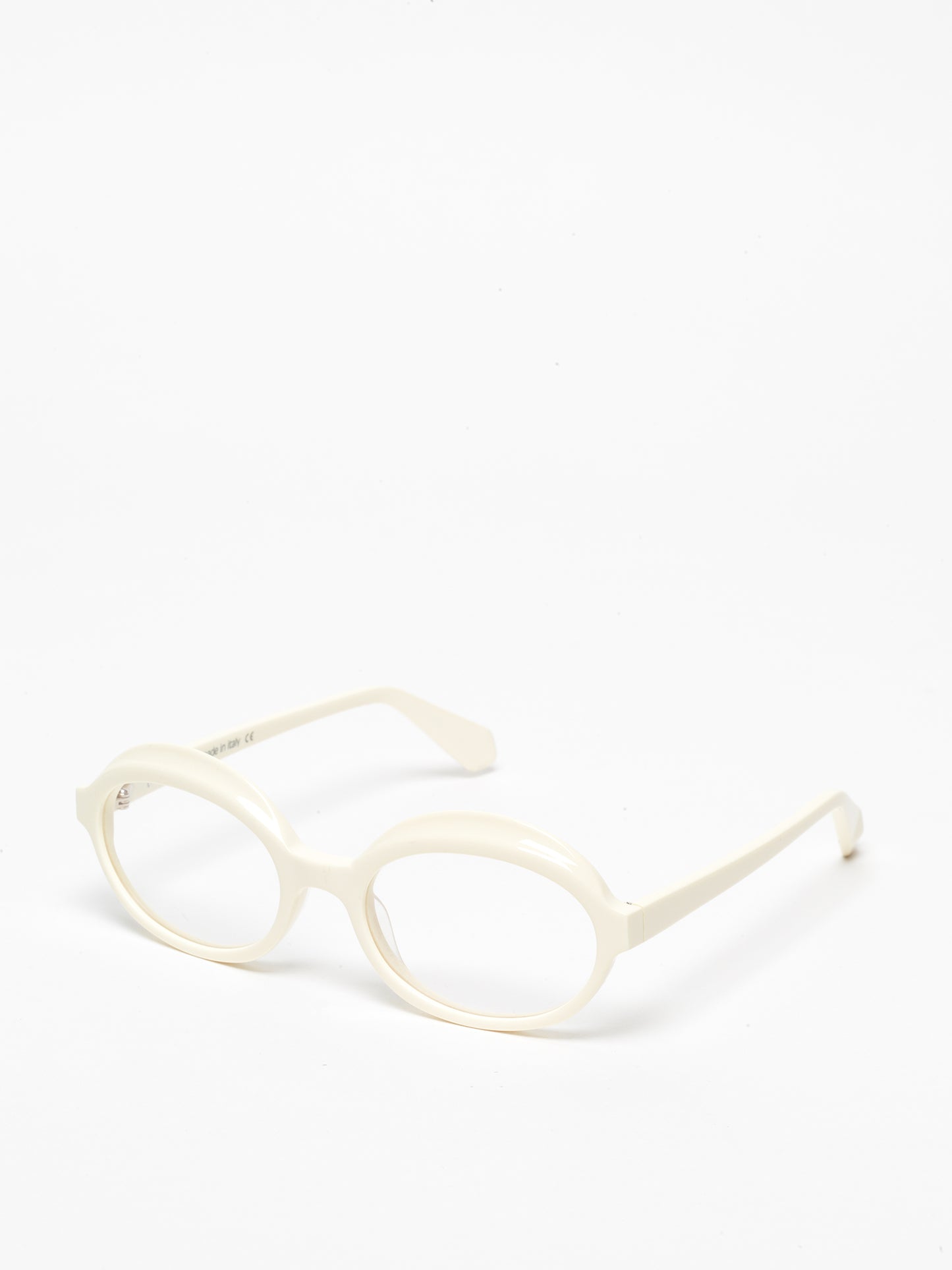 Gravity women's eyeglasses by Rewind Eyewear, butter white pastel acetate frame