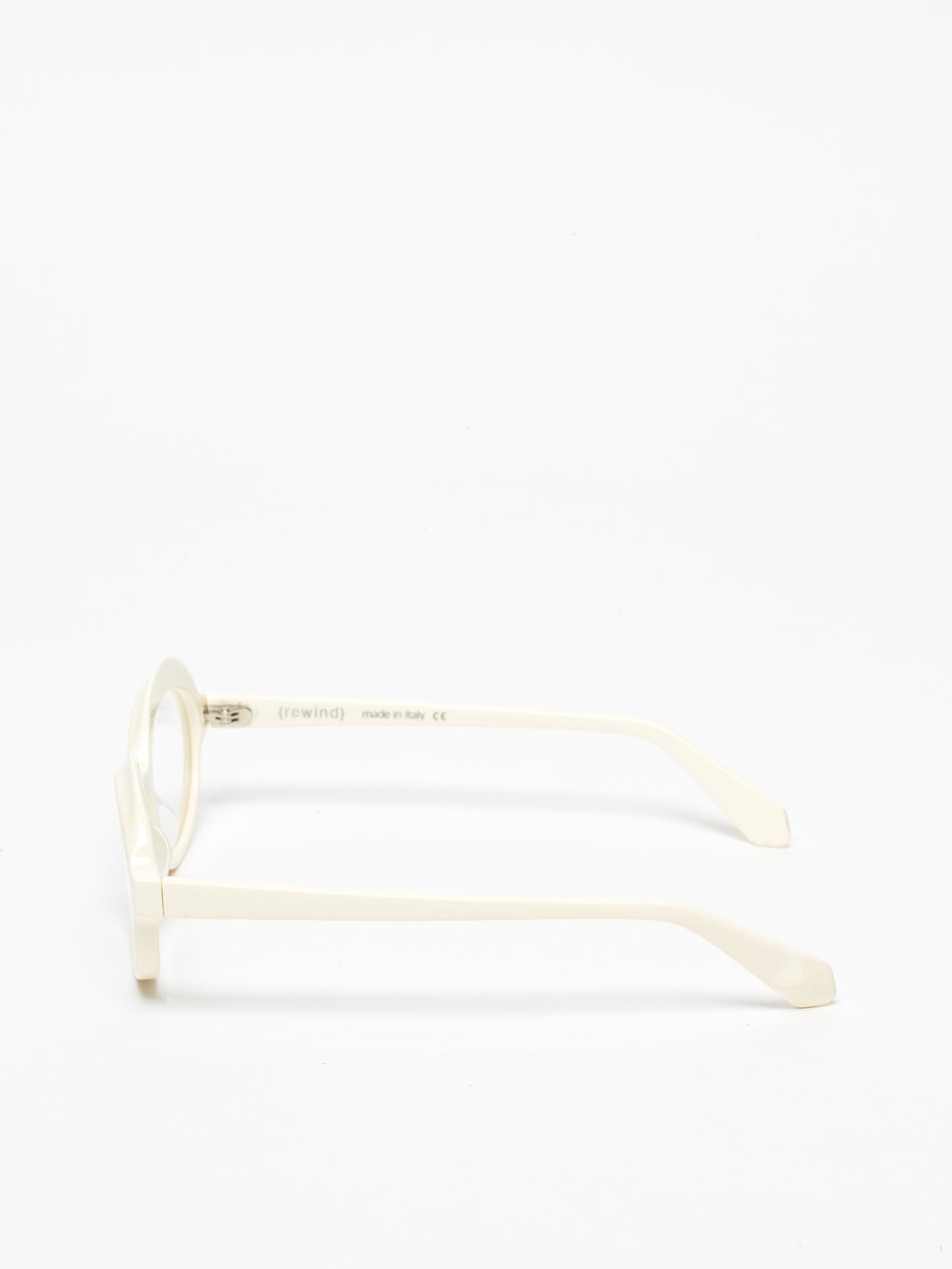 Gravity women's eyeglasses by Rewind Eyewear, butter white pastel acetate frame