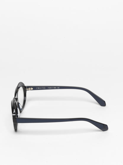 Gravity women's eyeglasses by Rewind Eyewear, pearl blue acetate frame
