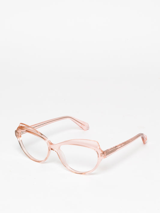Happy Birthday women's eyeglasses by Rewind Eyewear, light pink transparent acetate frame