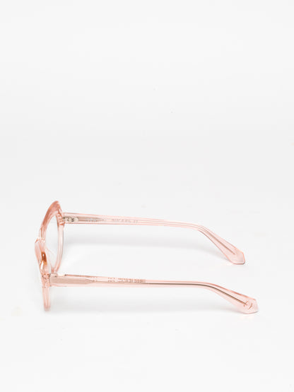 Happy Birthday women's eyeglasses by Rewind Eyewear, light pink transparent acetate frame