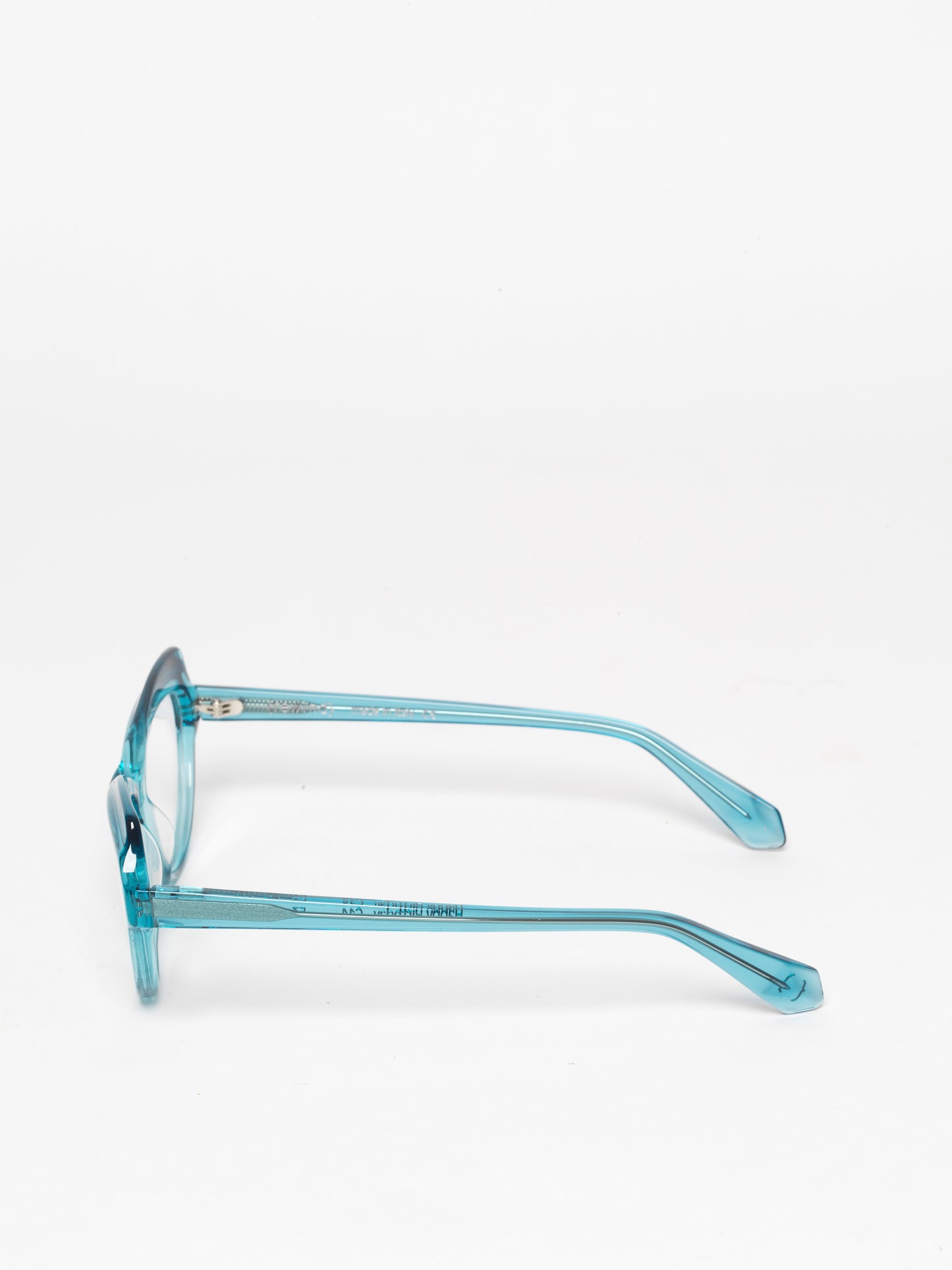 Happy Birthday women's eyeglasses by Rewind Eyewear, turquoise blue transparent acetate frame