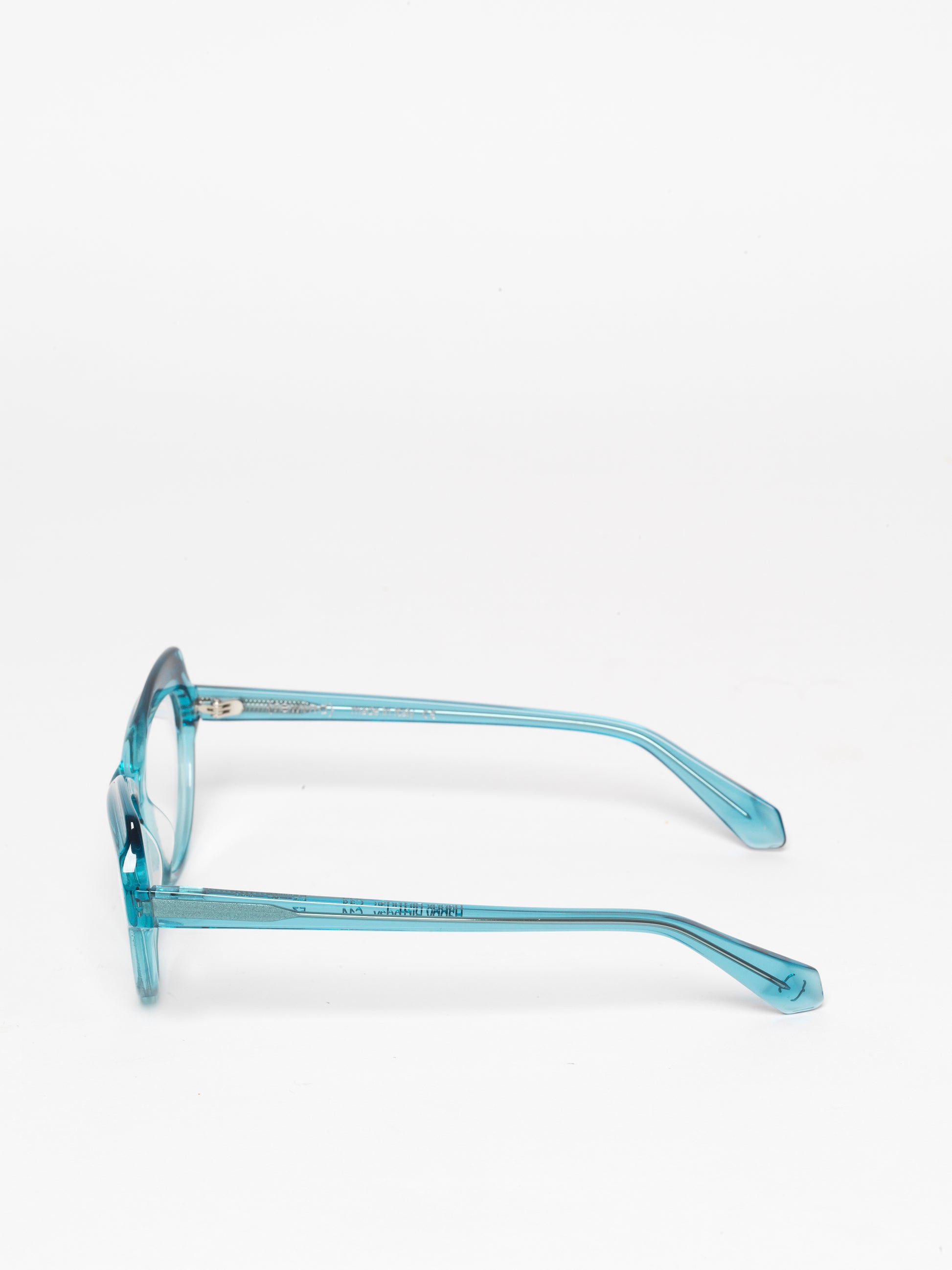 Happy Birthday women's eyeglasses by Rewind Eyewear, turquoise blue transparent acetate frame