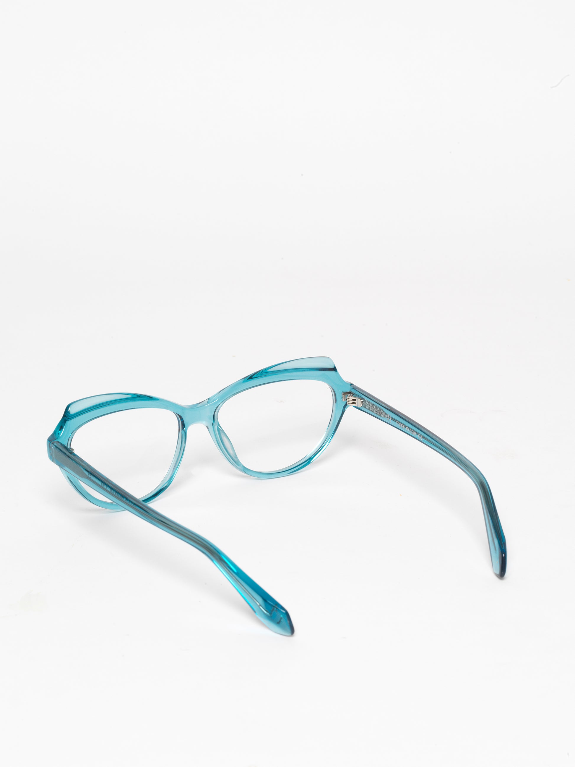 Happy Birthday women's eyeglasses by Rewind Eyewear, turquoise blue transparent acetate frame