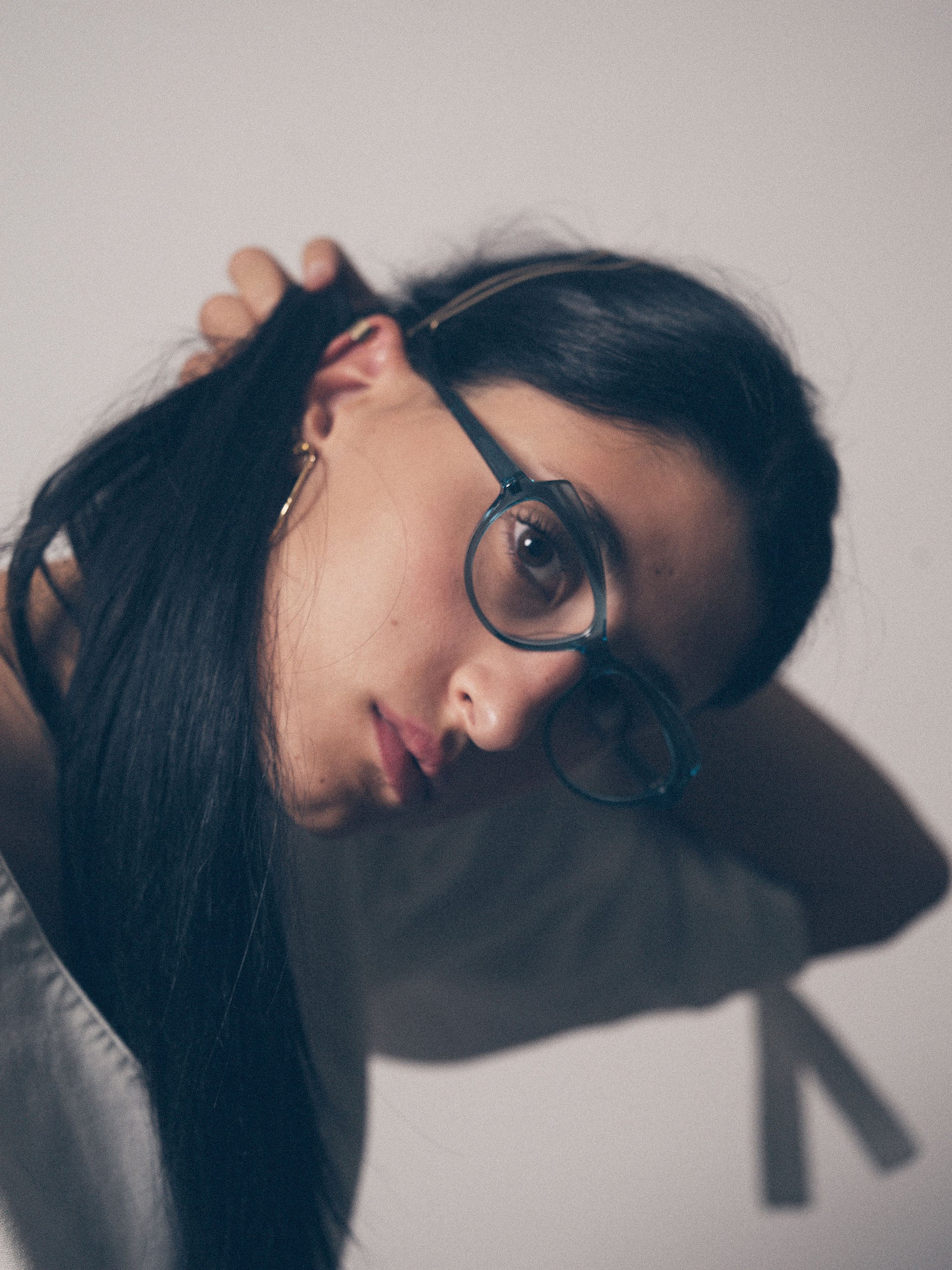 Happy Birthday women's eyeglasses by Rewind Eyewear, turquoise blue transparent acetate frame