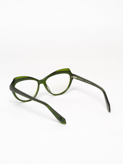 Happy Birthday women's eyeglasses by Rewind Eyewear, green transparent acetate frame