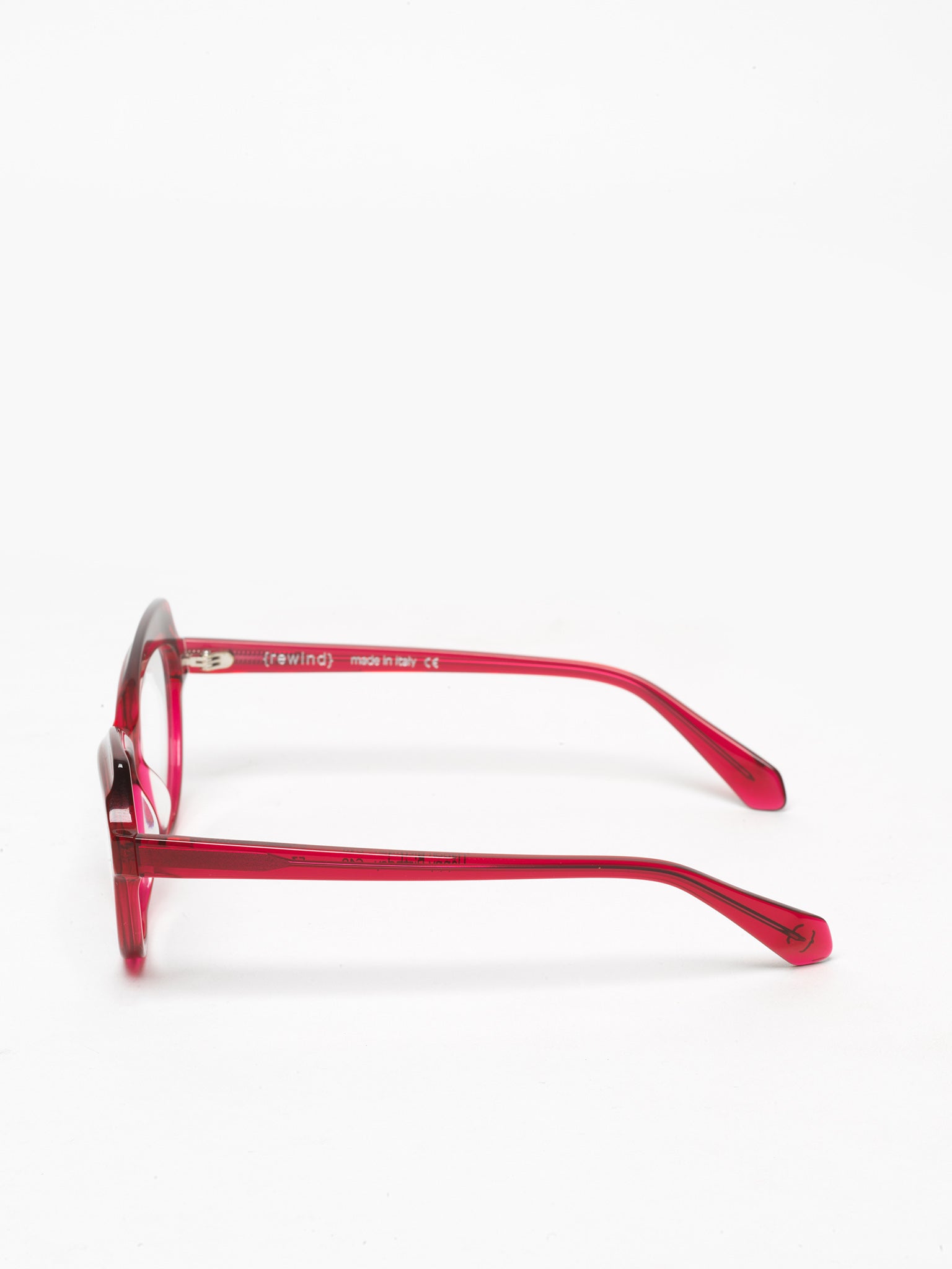 Happy Birthday women's eyeglasses by Rewind Eyewear, cherry red transparent acetate frame
