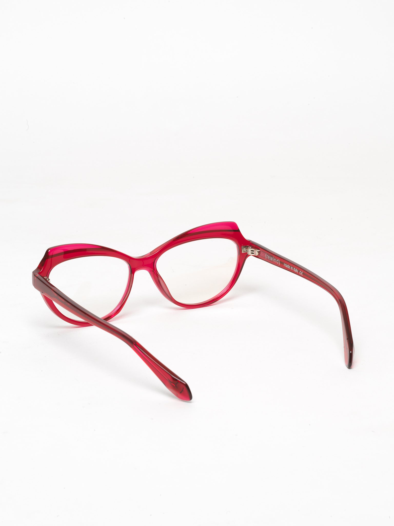 Happy Birthday women's eyeglasses by Rewind Eyewear, cherry red transparent acetate frame
