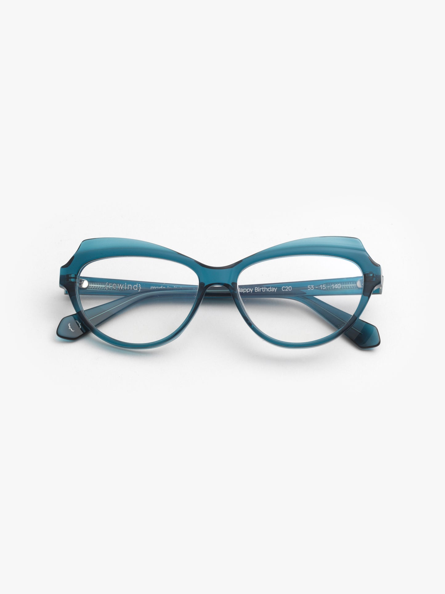 Happy Birthday women's eyeglasses by Rewind Eyewear, navy blue transparent acetate frame