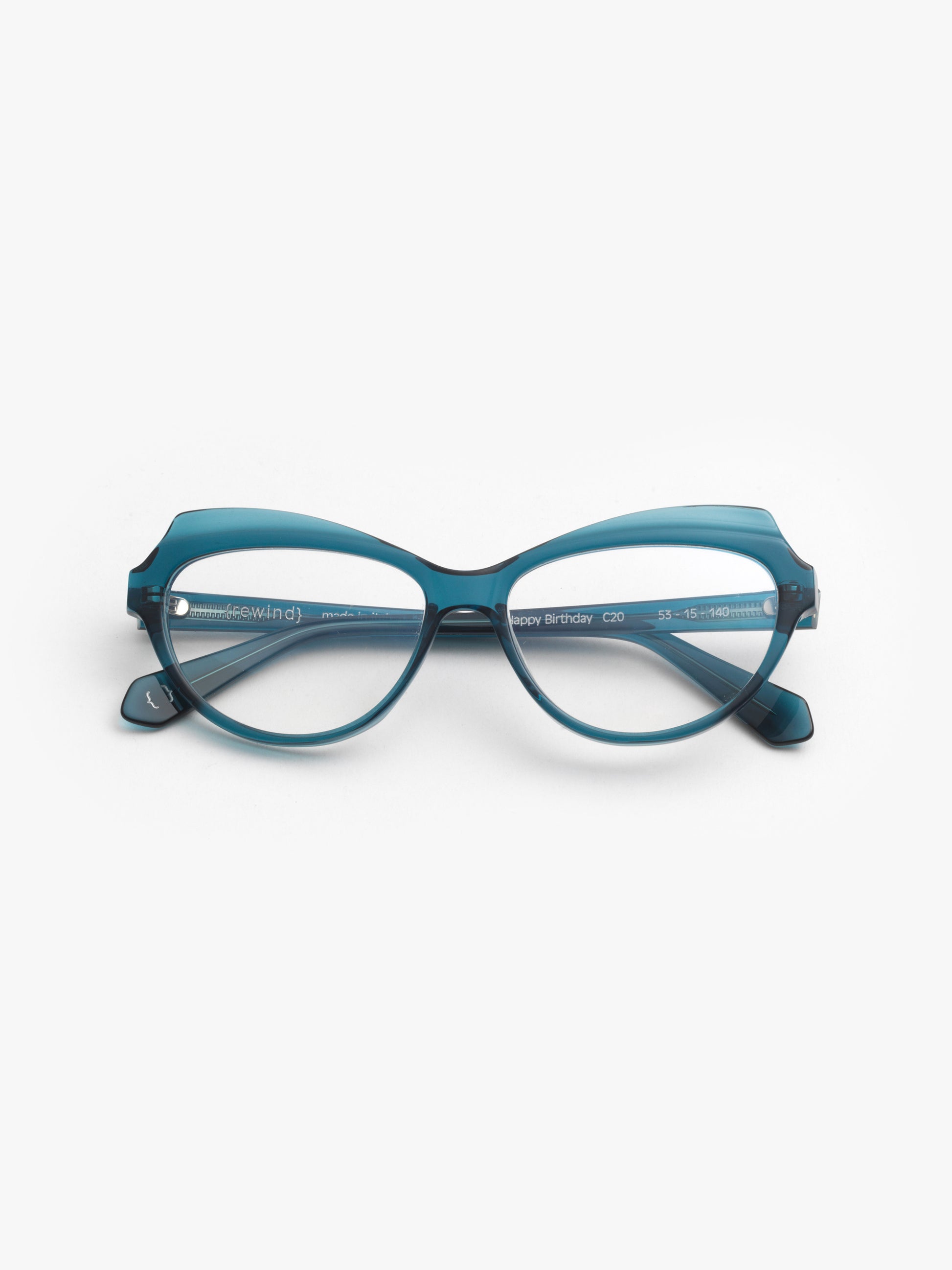 Happy Birthday women's eyeglasses by Rewind Eyewear, navy blue transparent acetate frame