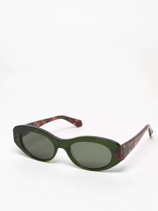 Interstellar unisex sunglasses by Rewind Eyewear, green transparent acetate frame
