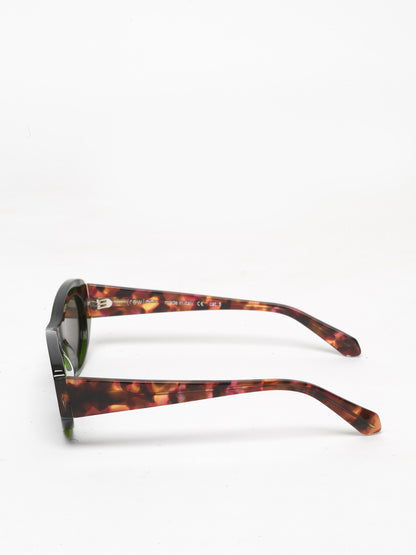 Interstellar unisex sunglasses by Rewind Eyewear, green transparent acetate frame
