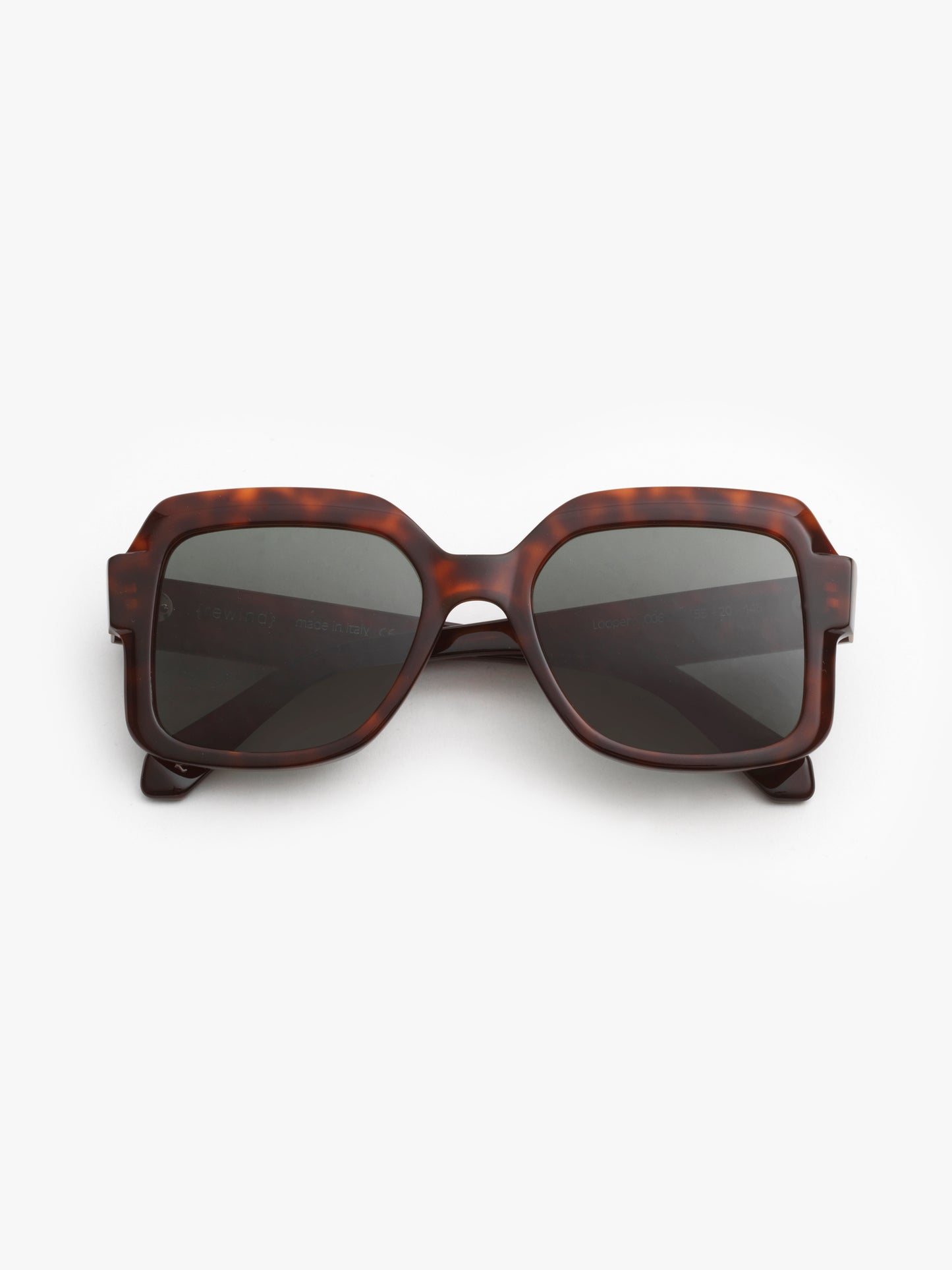 Looper unisex sunglasses by Rewind Eyewear, dark tortoise acetate frame