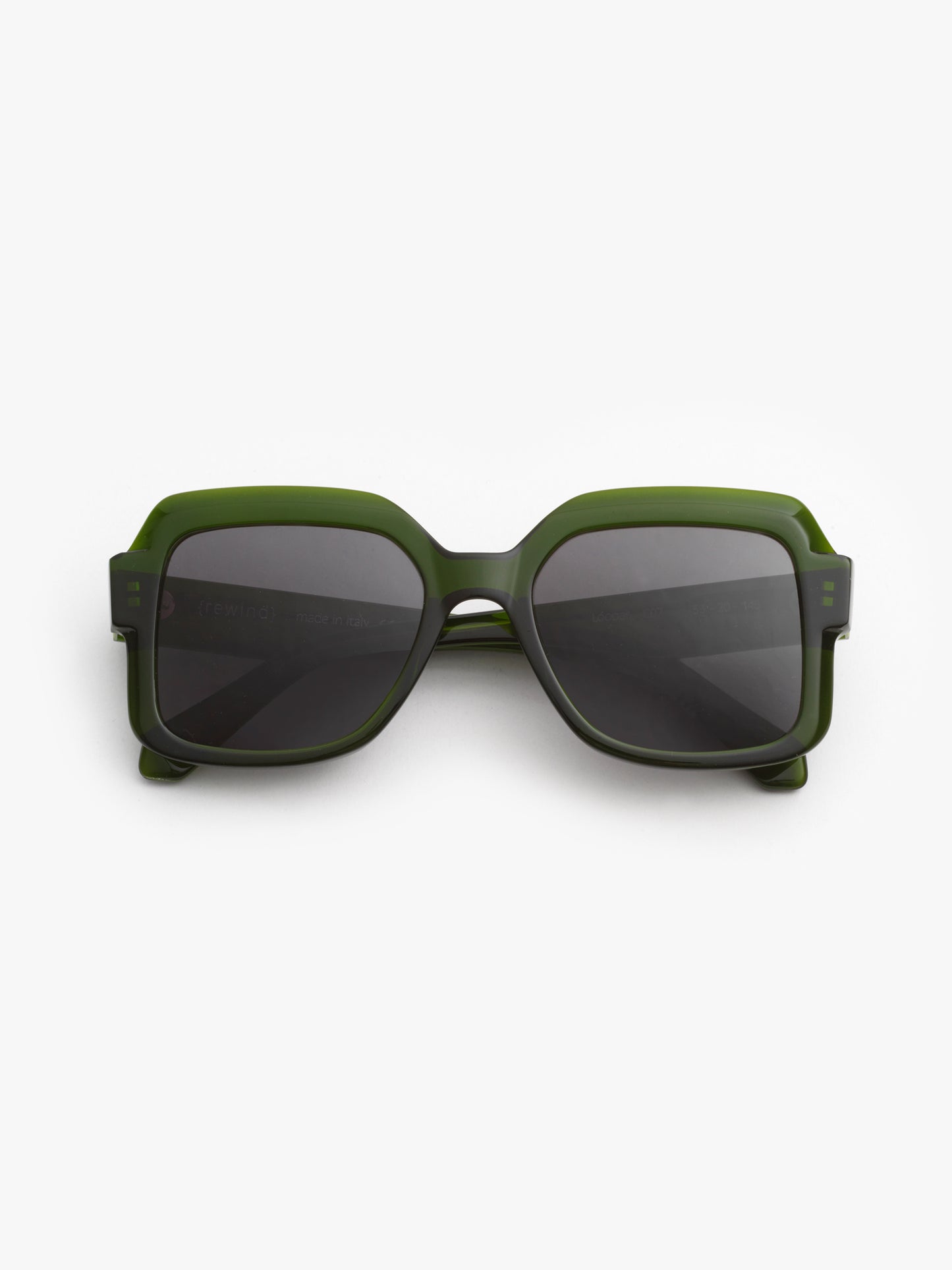 Looper unisex sunglasses by Rewind Eyewear, green transparent acetate frame