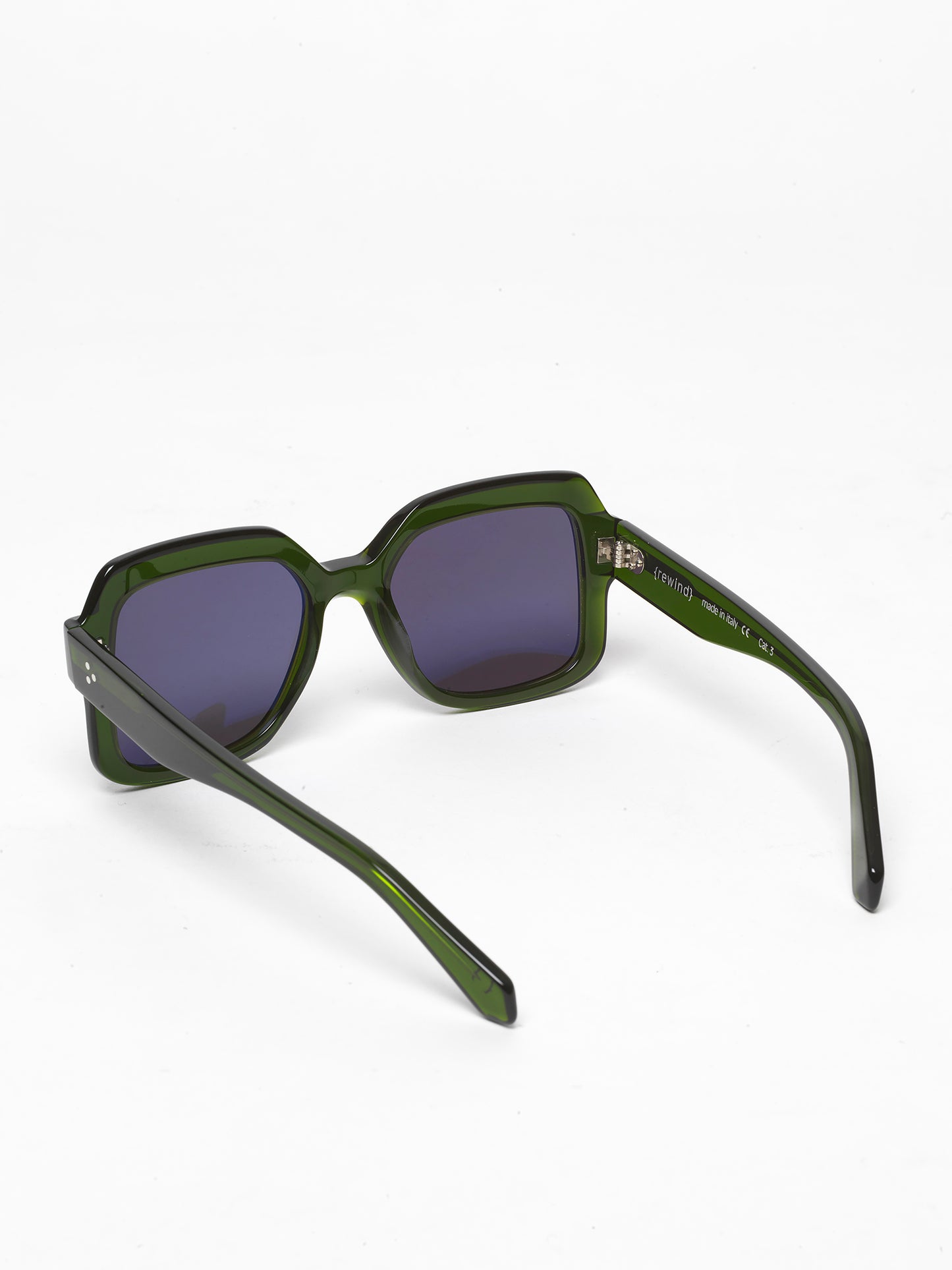 Looper unisex sunglasses by Rewind Eyewear, green transparent acetate frame
