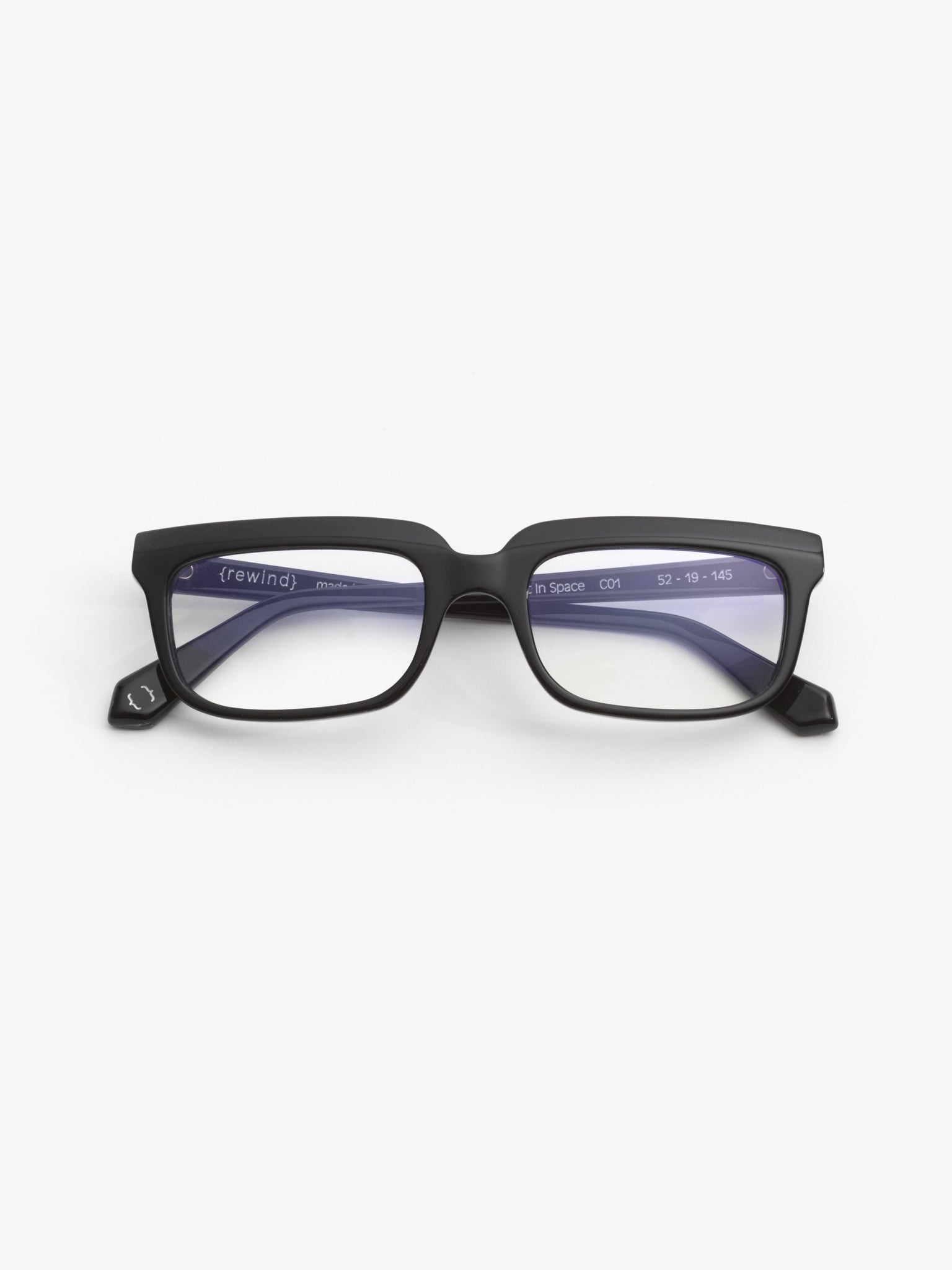Lost in Space unisex eyeglasses by Rewind Eyewear, black acetate frame