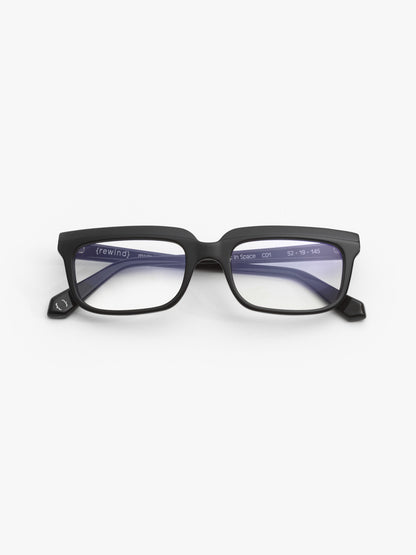 Lost in Space unisex eyeglasses by Rewind Eyewear, black acetate frame