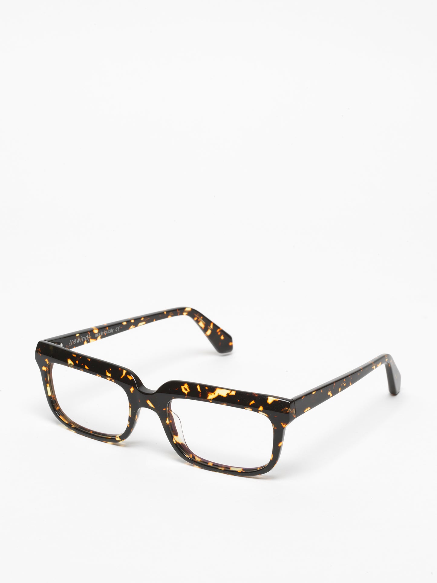 Lost in Space unisex eyeglasses by Rewind Eyewear, dark spotted tortoise acetate frame